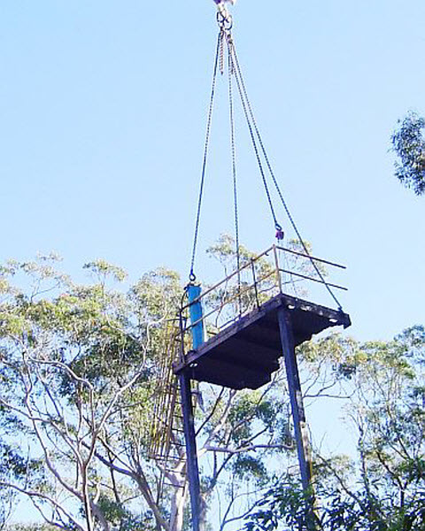 Platform being craned