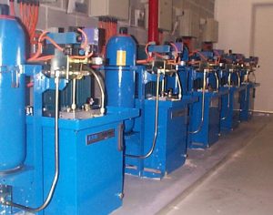 hydraulic power systems in the plant room