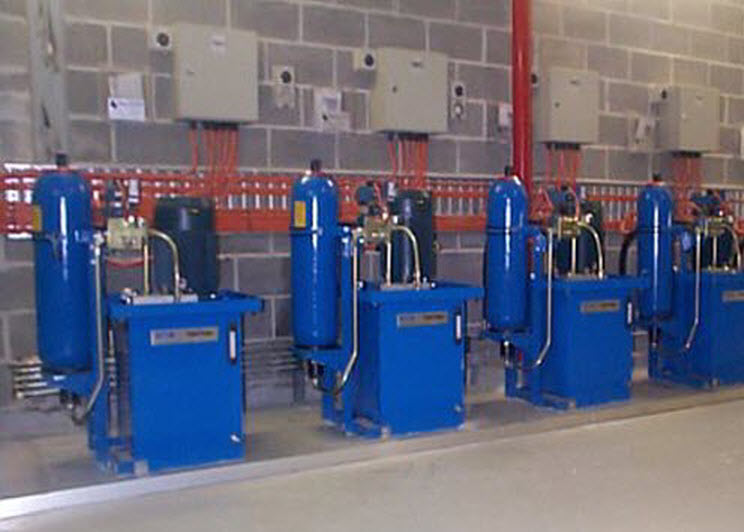 hydraulic power systems in the plant room