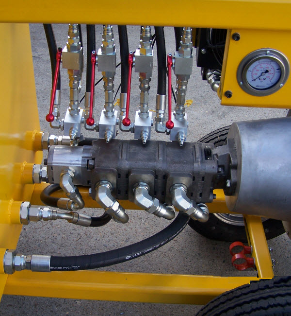 Accessories of a yellow hydraulic equipment