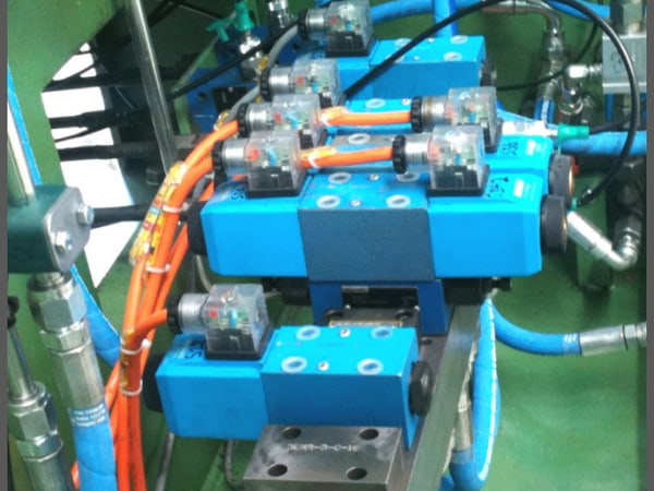 Press hydraulic power unit valve set_after