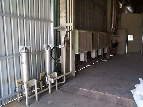 Press Hydraulic machines in a warehouse