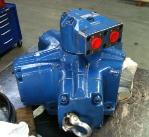 Hydraulic radial piston motor undergoing repair