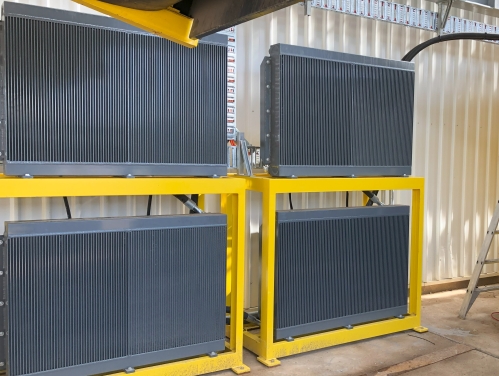 Shredder heat exchangers